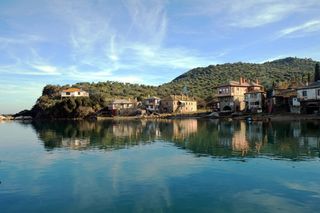 圣山, 住宿, 夏天, 海, 蓝色, 旅行, 水, 建筑