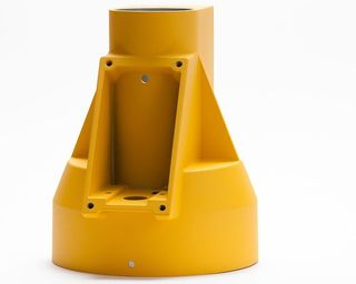 工业、零件、黄色、白色背景、切口、容器、无人、塑料