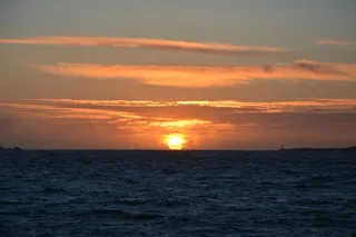 日落、大海、希梅尔、海浪、风暴、冬天、海岸、黄昏