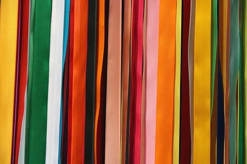 黑、白、绿、抽象、绘画、缎带、缎带、彩色