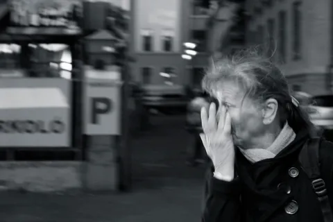 匈牙利，布达佩斯，女士，街道，匆忙，模糊，城市，情感