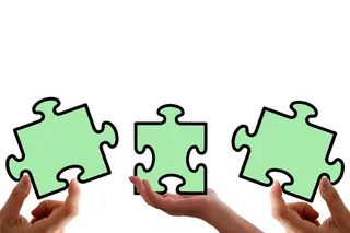 拼图、共享、项目、组合、团队、团队、组合、合作