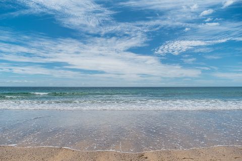 海岸，积雨云，海滩，波浪，沙子，海，海洋，天空