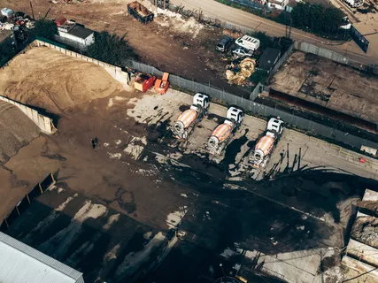 公园卡车鸟瞰图