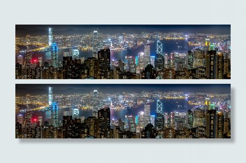 景观照片，城市景观，夜间，全景，全景图像，城市，旅游，城市