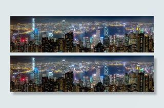 景观照片，城市景观，夜间，全景，全景图像，城市，旅游，城市