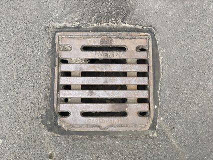 gulli，道路，肮脏，通道，人孔盖，沥青，地面，金属