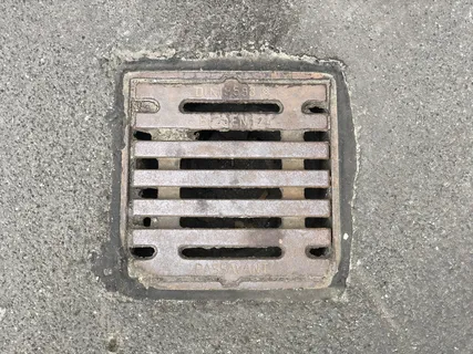 gulli，道路，肮脏，通道，人孔盖，沥青，地面，金属