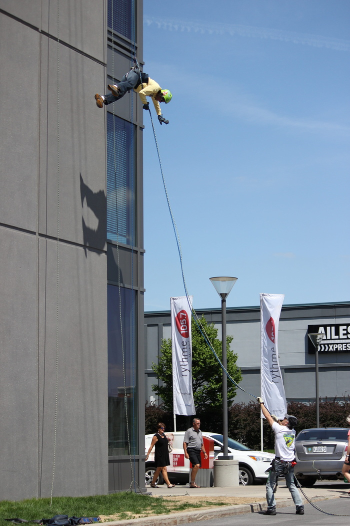 建筑、互助、绳索、décalade、极限、运动、白天、户外