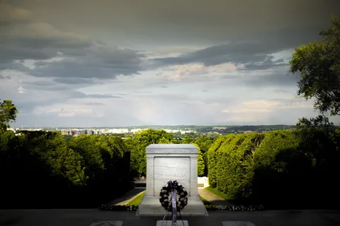 阿灵顿，美国，雕像，地平线，华盛顿特区，景观，纪念碑，退伍军人