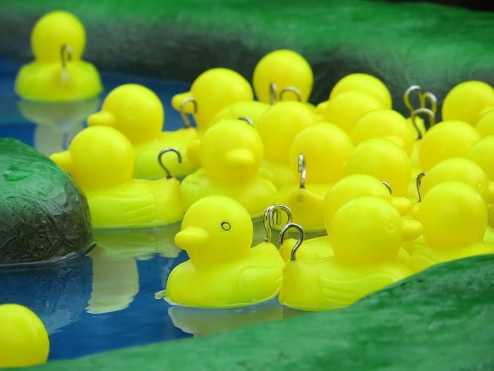 hook-a-duck，funfair，yellow，duck，plastic，嘉年华，prize，fair