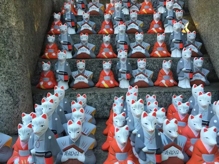 福什米伊纳里太沙祠,祠,权力点,大型物体群,高角度观看,丰富,安排,庆祝 福什米伊纳里太沙祠,祠,权力点,大型物体群,高角度观看,丰富,安排,庆祝