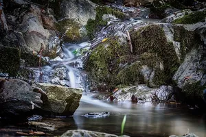 水，瀑布，巴赫，河流，石头，岩石，自然，流动