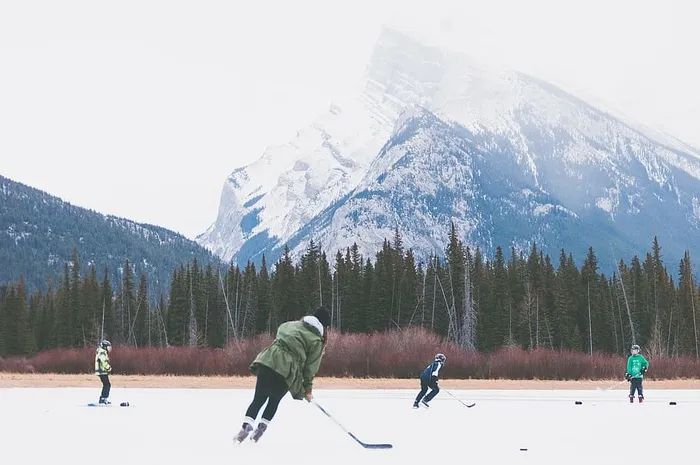 寒冷，乐趣，游戏，冰，冰球，风景，高山，滑雪胜地
