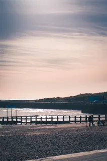 英国，小汉普顿，海洋，英国，英格兰，天空，色调，日落