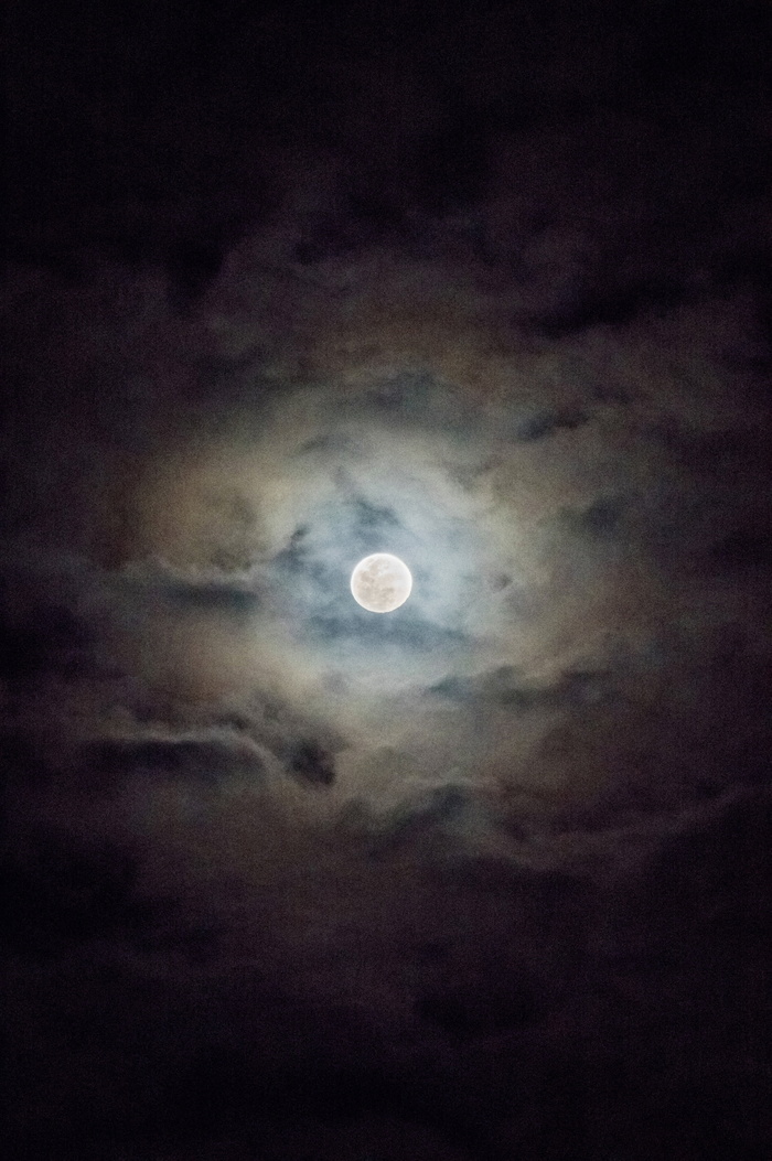 月亮、夜晚、天空、云、户外、风景、宁静、平流层