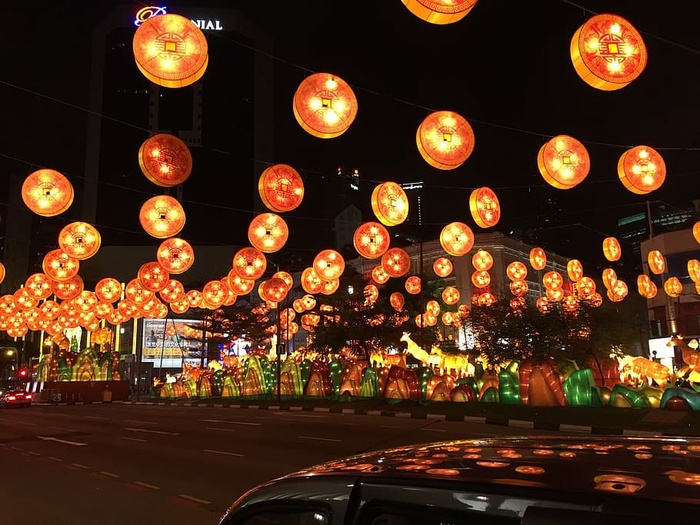 2018年中秋节，元宵节，节日，新加坡，夜晚，中国，月亮，新年