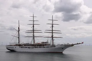 学校，船，白色，海洋，云景，海洋，丹麦，丹麦