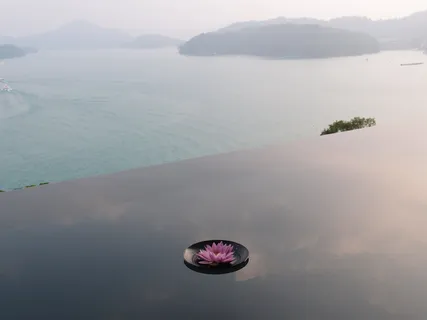 日月潭、倒影池、花卉、*玉池乡、静物、湖泊、自然