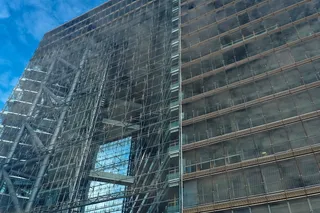 建筑，现代，建筑，摩天大楼，玻璃，住宅，立面，抽象