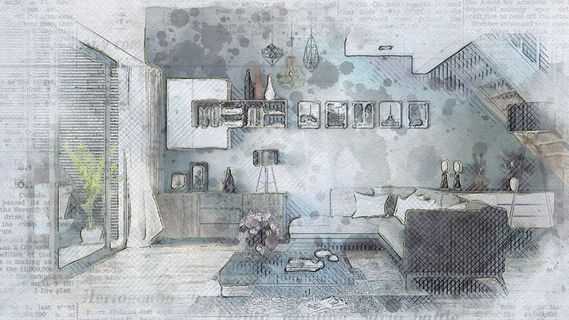 建筑、室内、设计、家具、现代、客厅、装饰、公寓