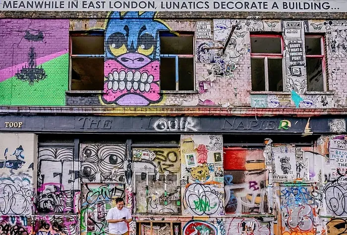 街道，涂鸦，墙壁，艺术，色彩，纳皮尔，人，男人