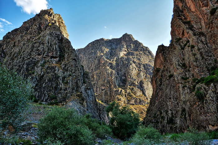 土耳其，科鲁山谷，河流，石头是，自然，户外，景观，ispir