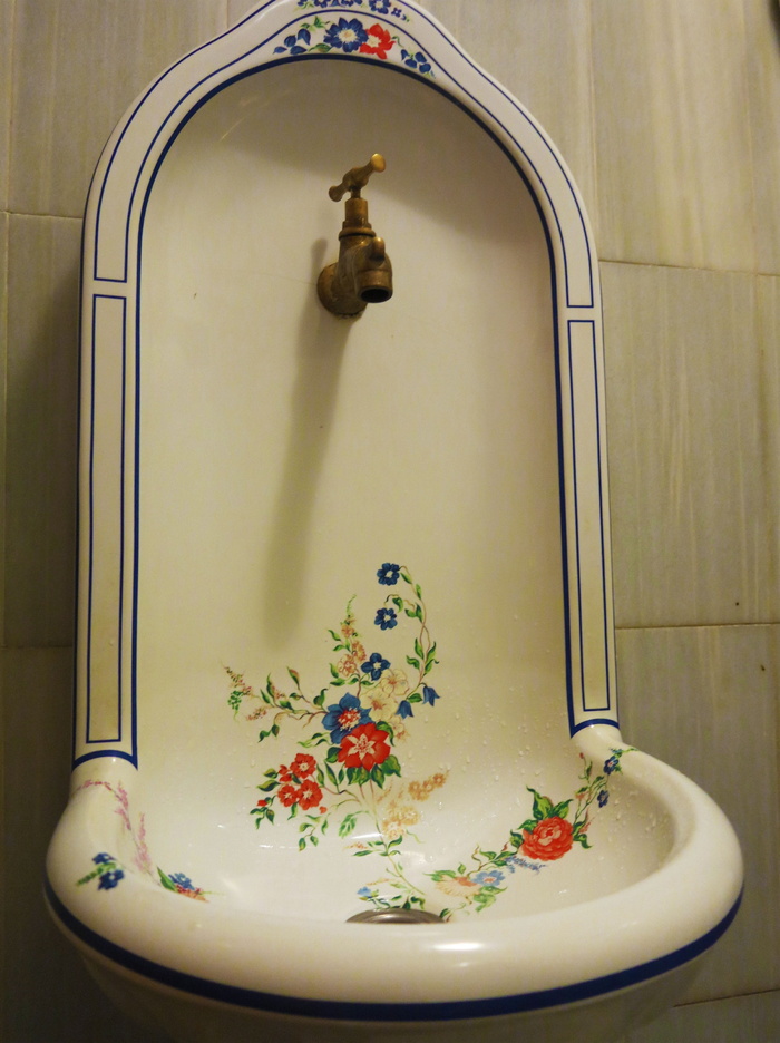 脸盆，陶瓷，水槽，水龙头，设计，华丽，花卉，豪华