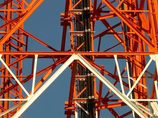 无线电塔，无线电桅杆，绿化，输电塔，金属，支柱，铁，建筑