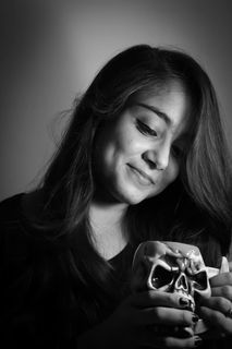 女孩，马克杯，黑色，暗室，头像，肖像，头发，发型