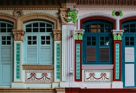 封闭、蓝色、红色、窗户、建筑、建筑、基础设施、设计