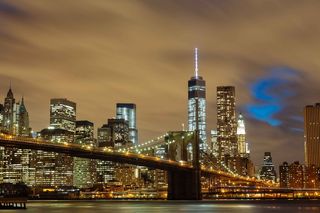 bridge，brooklyn bridge，buildings，city，city lights，cityscape，lights，纽约市