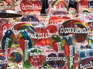 食物，糖果，棒棒糖，巴塞罗那，兰布拉，西班牙，鸟，动物