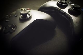 二，黑色，微软xbox 360控制器，xbox，遥控器，游戏机，游戏机，游戏机