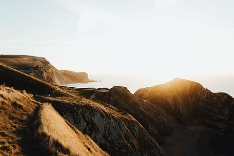 全景，照片，岩石形成，身体，水，冒险，海洋，海洋