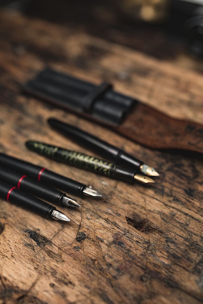 自来水笔的特写镜头