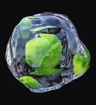 三维、混合器、玻璃、折射、反射、3d、工作室快照、黑色背景