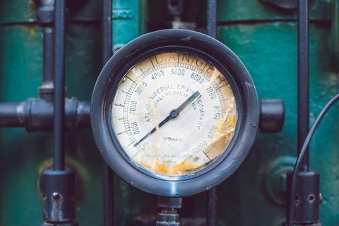 危险，发动机，特写，设备，粗糙，旧，压力表，船舶
