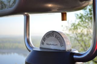 望远镜，范围，观察，机器，间谍，钢铁，植物，树木