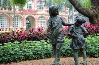 广东，沙面，大陆，雕塑，表现，建筑，人类表现，雕像