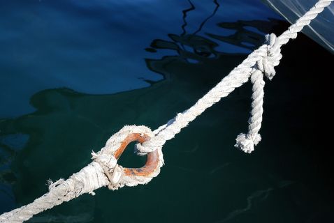 特写摄影，灰色，绳索，海洋，巴塞罗那，港口，港口，蓝色