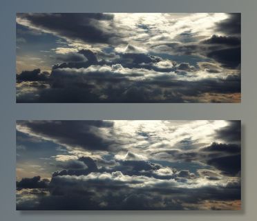 云和天空，天空，云，多云的天空，蓝色，日落，倒影，壮观