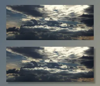 云和天空，天空，云，多云的天空，蓝色，日落，倒影，壮观