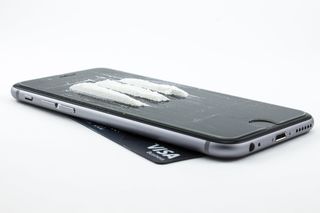 太空、灰色、iphone 6、毒品、可卡因、海洛因、粉末、信用卡