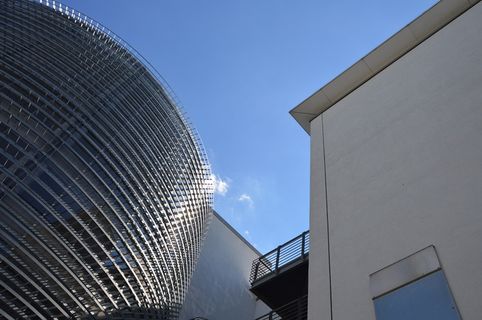 肯普顿，建筑，塔楼，玻璃，镜像，云，天空，城镇家园