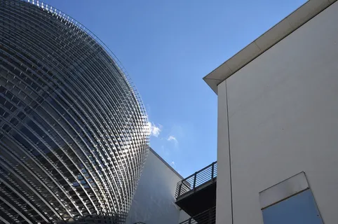 肯普顿，建筑，塔楼，玻璃，镜像，云，天空，城镇家园