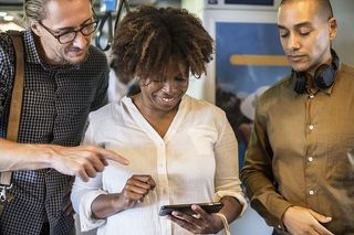 非裔美国人，快乐，沟通，社区，连接，连接，数据，设备