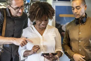 非裔美国人，快乐，沟通，社区，连接，连接，数据，设备