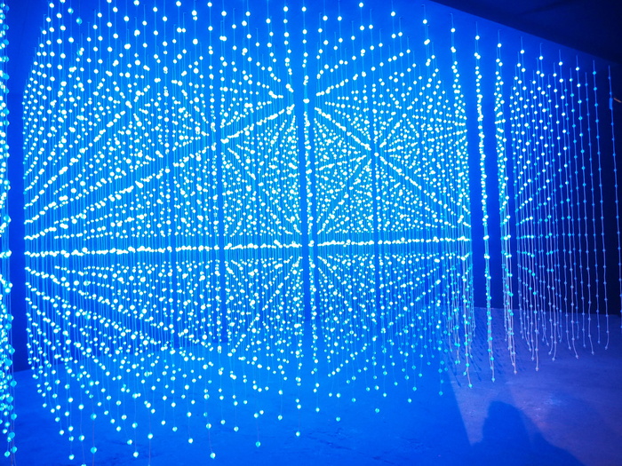 图案、灯光、颜色、点、结构、辫子、抽象、蓝色