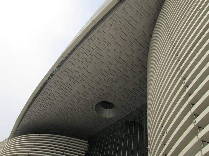 湖北省图书馆，建筑，图书馆，建筑，建筑结构，低角度视图，建筑外部，无人